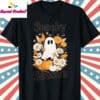 Halloween Floral Ghost Shirt T Shirt Black