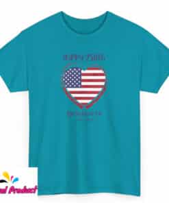 Happy 250th Anniversary American Flag Heart Shirt2