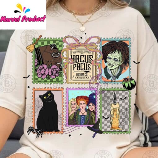 Hocus Pocus Movie Stamp Graphic Shirt - Image 3