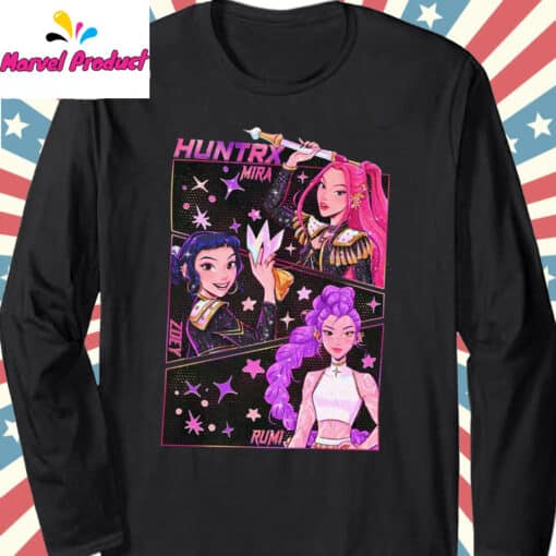 Huntrix Mira Zoey Rumi Anime Graphic Shirt - Image 3