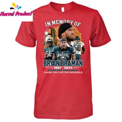 In Memory Of Bryan Braman Eagles Forever An Eagle Thank You For The Memories Shirt - Image 3