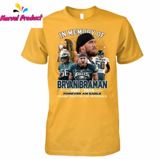 In Memory Of Bryan Braman Eagles Forever An Eagle Thank You For The Memories Shirt - Image 4