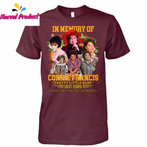 In Memory Of Connie Francis Pretty Little Baby 1937-2025 Thank You For The Memories Shirt - Image 4