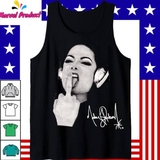 Janet Jackson Middle Finger Headphones Shirt - Image 3