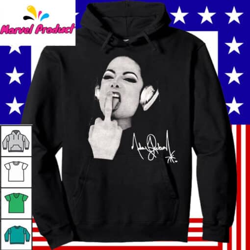 Janet Jackson Middle Finger Headphones Shirt - Image 4
