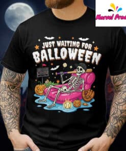 Just Waiting For Balloween Baseball Halloween Shirt1
