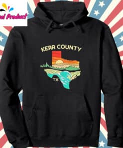 Kerr County Strong Texas Hoodie Black