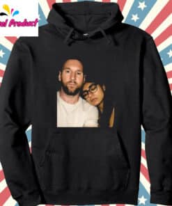 Lionel Messi and Mia Khalifa Graphic Hoodie Black