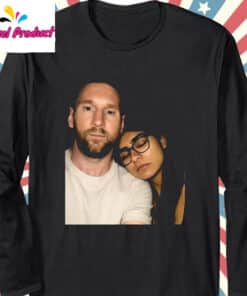 Lionel Messi and Mia Khalifa Graphic Long Sleeve Black
