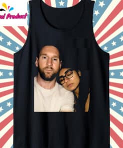 Lionel Messi and Mia Khalifa Graphic Tank Top Black