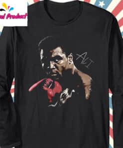Muhammad Ali Boxing Legend Graphic Long Sleeve Black