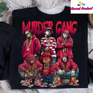 Murder Gang Horror Character Rapper Graphic Shirt 12 Murder Gang Horror Character Rapper Graphic Shirt