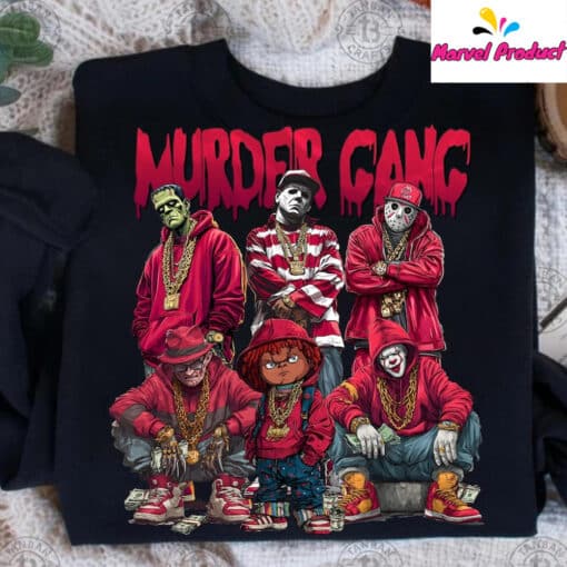 Murder Gang Horror Character Rapper Graphic Shirt