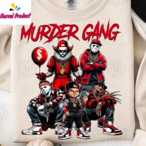 Murder Gang Horror Clown Chucky Graphic Shirt 12 Murder Gang Horror Clown Chucky Graphic Shirt