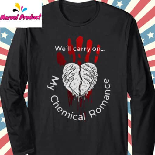 My Chemical Romance We'll Carry On Heart Graphic Shirt - Image 3