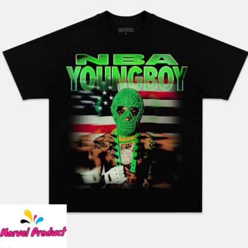 NBA Youngboy Green Mask USA Flag Shirt