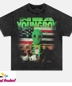 NBA Youngboy Green Mask USA Flag Shirt1