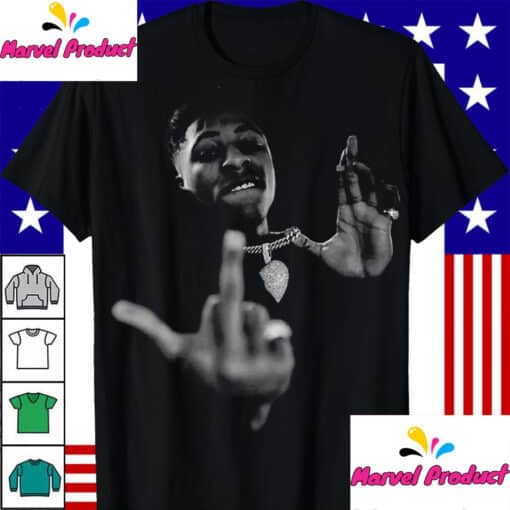 Woman wearing NBA Youngboy Middle Finger Shirt