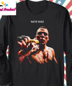 Nate Diaz UFC Fighter Graphic Long Sleeve Black
