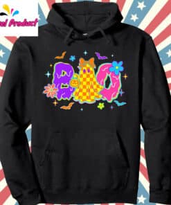 Neon Halloween Ghost Shirt Hoodie Black