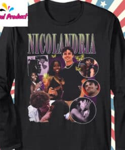 Nicolandria Shirt Gift for Fans Long Sleeve Black