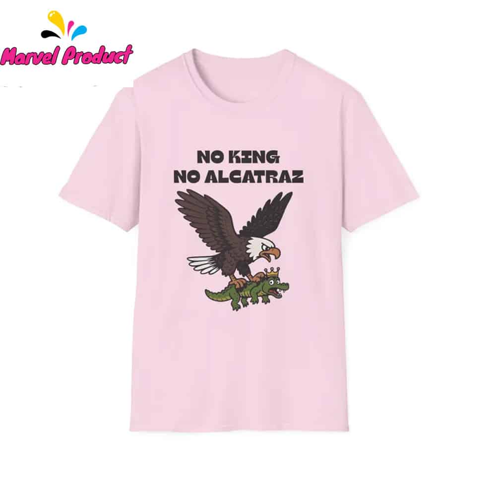 A styled look with the No Kings No Alligator Alcatraz Shirt