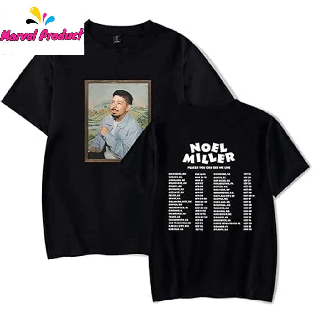 Front view of the Noel Miller Places You Can See Me Live Summer Shirt