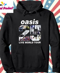 Oasis Reunion Tour 2025 Hoodie Black
