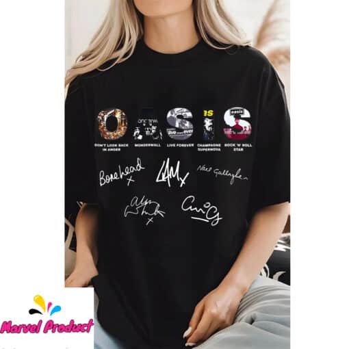 Oasis Band Photo Collage Fan Shirt