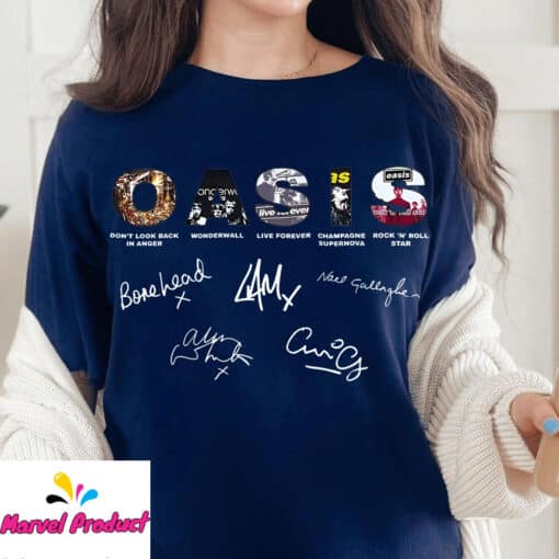 Oasis Band Photo Collage Fan Shirt - Image 4