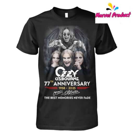Ozzy Osbourne 77th Anniversary 1958-2025 The Best Memories Never Fade Shirt
