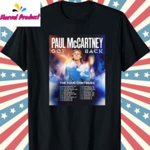 Paul McCartney Got Back Tour Dates 2025 T Shirt Black