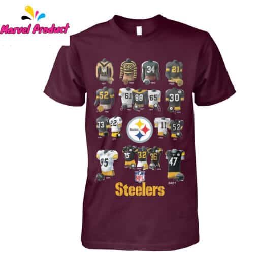 Pittsburgh Steelers Jersey Evolution History Shirt - Image 3