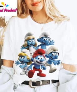 Playful Blue Cartoon Characters Shirt1 1