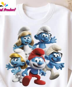 Playful Blue Cartoon Characters Shirt2 1