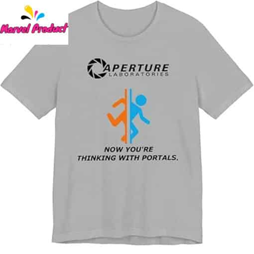 Portal Game Series Aperture Laboratories Illustration T-Shirt - Image 2