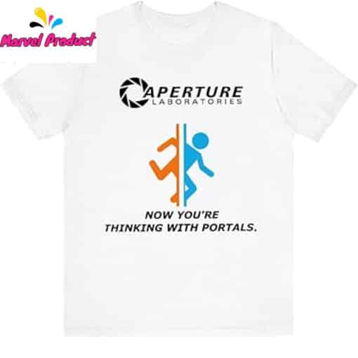 Portal Game Series Aperture Laboratories Illustration T-Shirt - Image 3