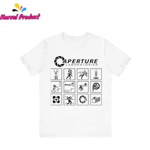 Portal Game Series Aperture Laboratories Logo T-Shirt - Image 3