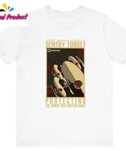 Portal Game Series Sentry Turret T Shirt 2