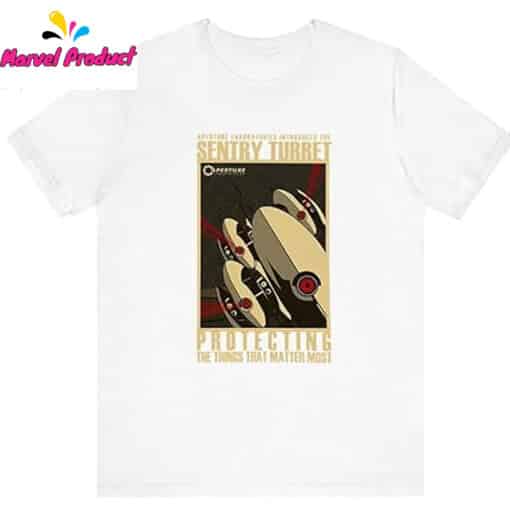 Portal Game Series Sentry Turret T-Shirt - Image 4