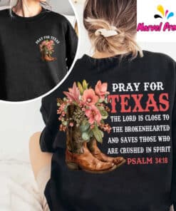 Pray For Texas Cowboy Boot Shirt