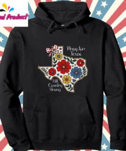 Pray for Texas Flood Hoodie Black