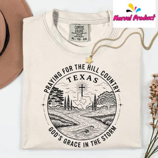 Pray for Texas Tee Camp Mystic Flood Shirt - Image 2