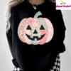 Preppy Floral Pink Pumpkin Shirt