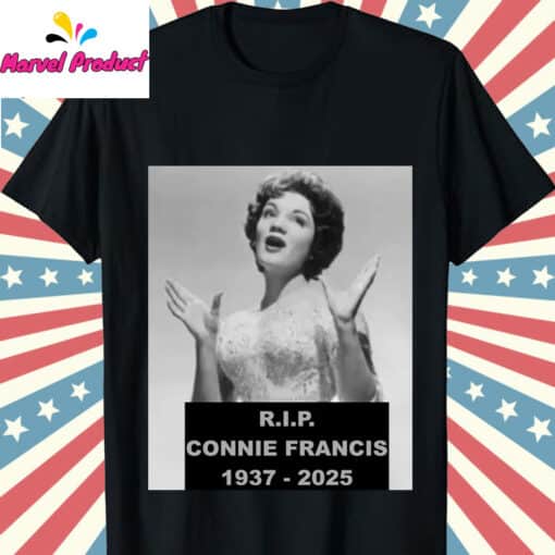 RIP Connie Francis 1937-2025 Memorial Mugshot Graphic Shirt