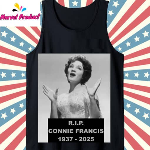 RIP Connie Francis 1937-2025 Memorial Mugshot Graphic Shirt - Image 4