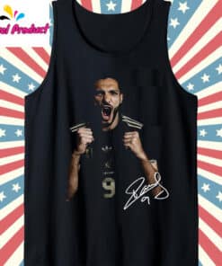 Raul Jimenez Mexico Soccer Player Graphic Tank Top Black 1