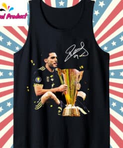 Raul Jimenez Soccer Player with Trophy Tank Top Black 1