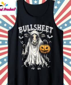 Retro Bullsheet Halloween Shirt Tank Top Black