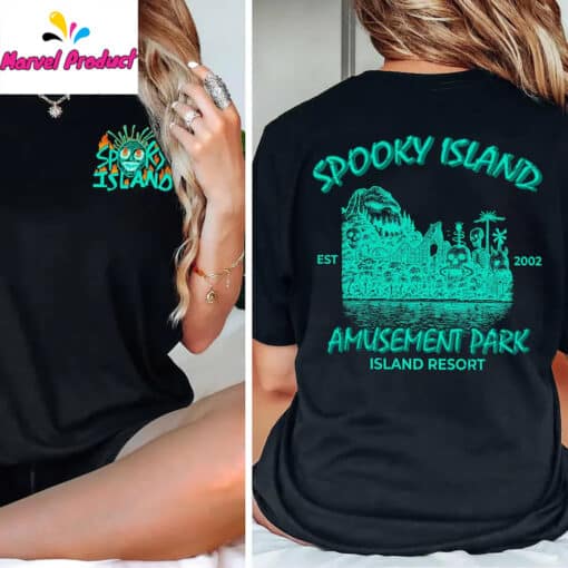 Retro Cartoon Halloween Spooky Island Shirt